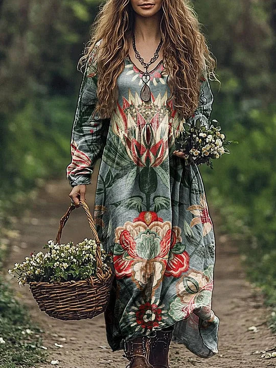 Satuna - Bawełniana sukienka jesienna