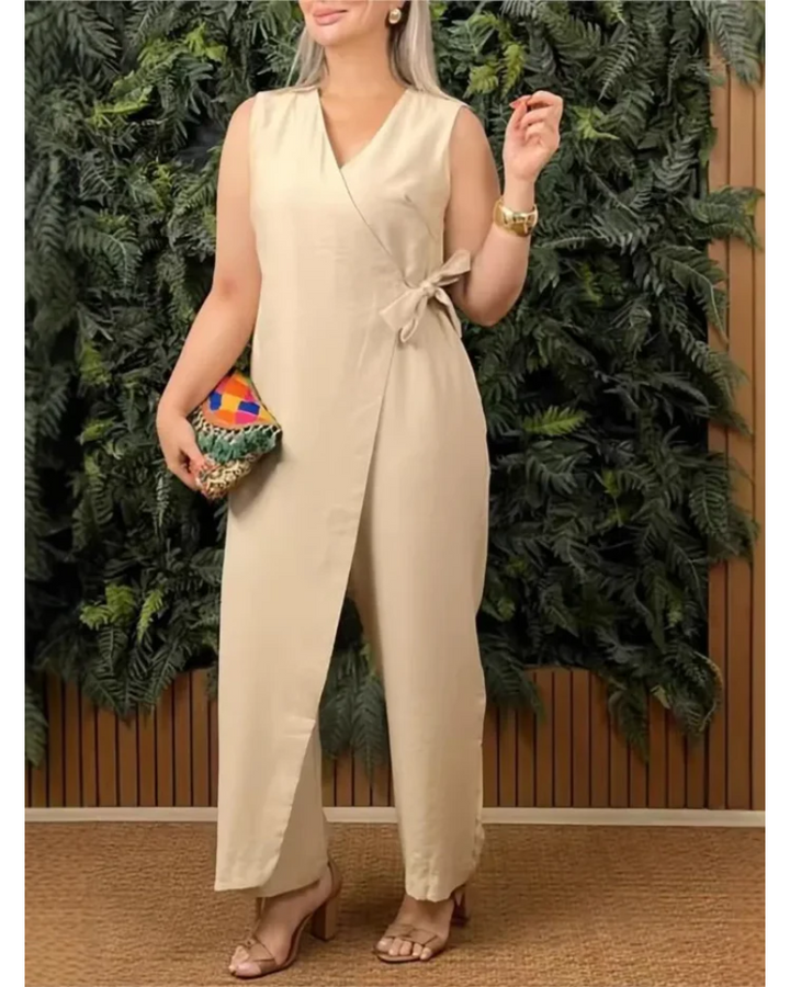 Renata – Stylowy letni komplet z szerokimi nogawkami