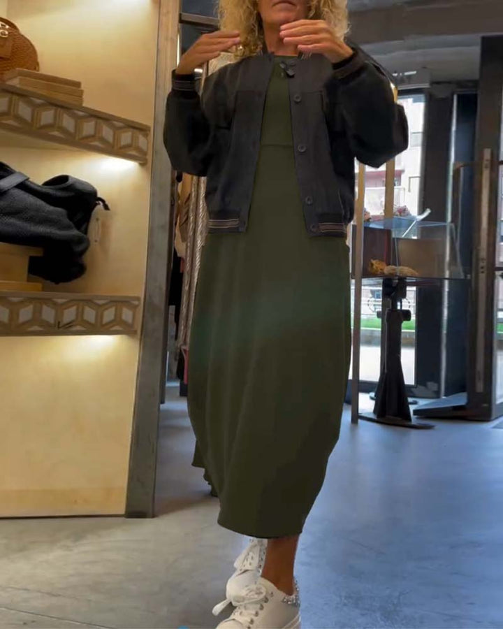 Elena - Casualowa gładka sukienka