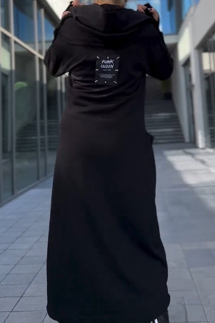 Sabrin - Damska sweterkowa sukienka z długim rękawem