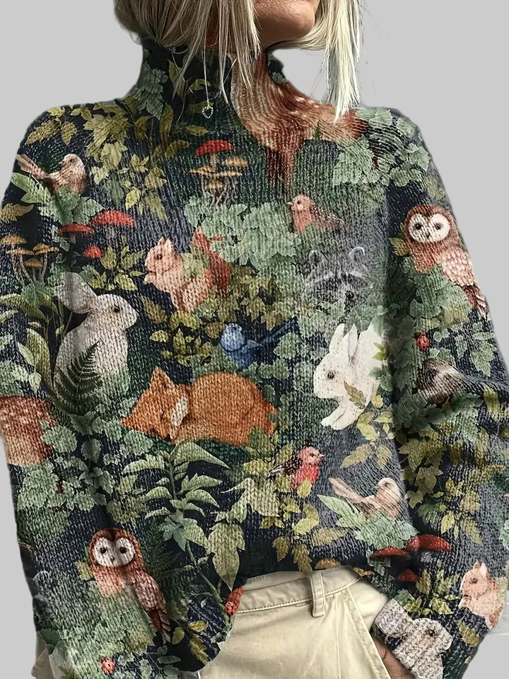 MINA | Leśny sweter dzianinowy inspirowany naturą