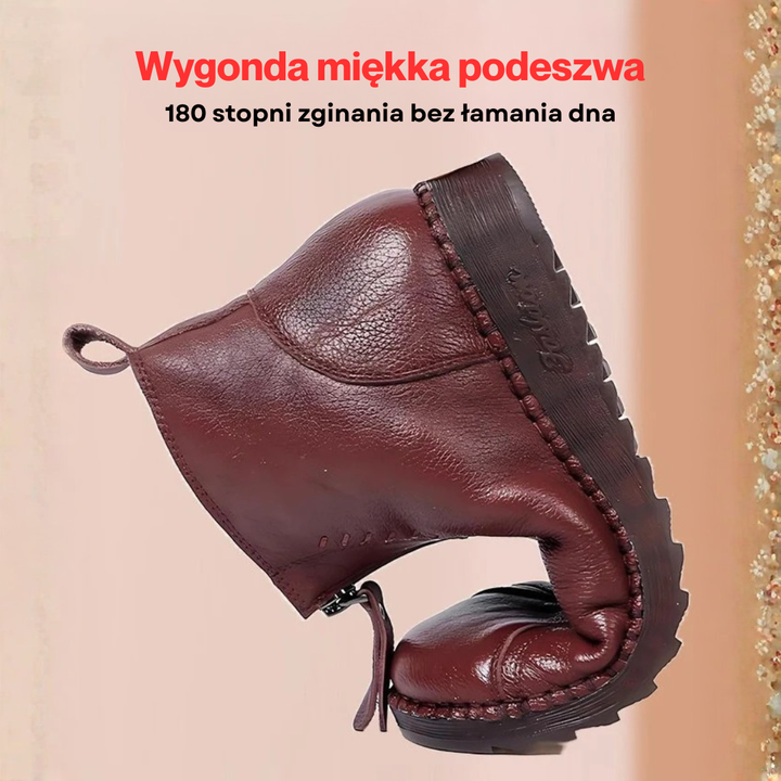 Aurelia | zimowe buty z miękką podeszwą i zamkiem