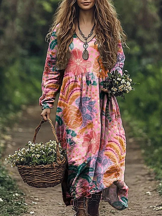 Satuna - Bawełniana sukienka jesienna