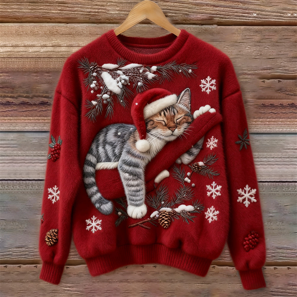CozyCat Christmas Sweater