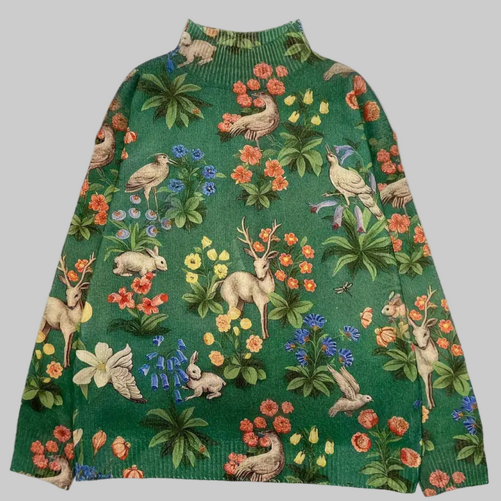 ALINA | Leśny sweter dzianinowy inspirowany naturą