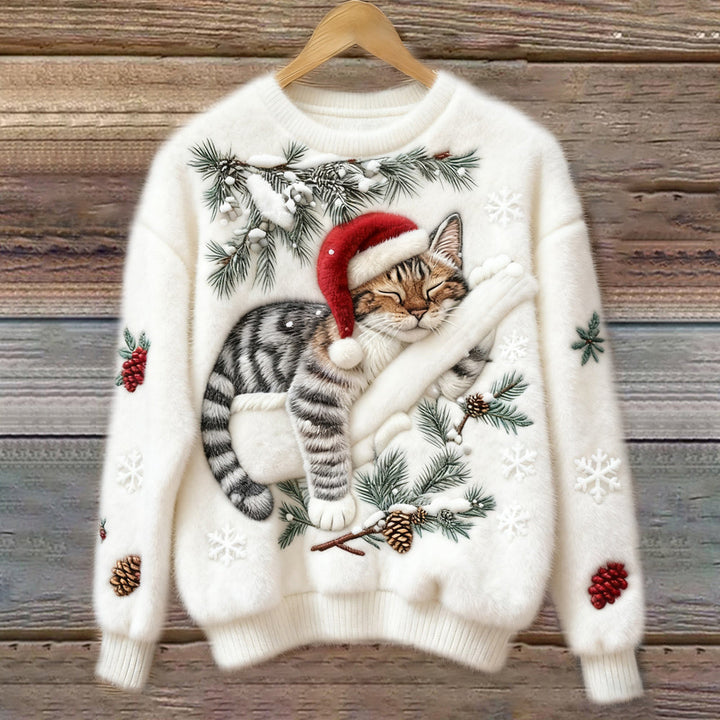 CozyCat Christmas Sweater