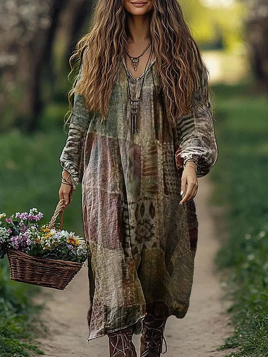 Satuna - Bawełniana sukienka jesienna