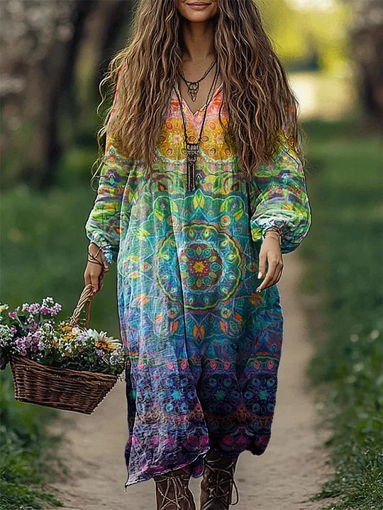 Satuna - Bawełniana sukienka jesienna