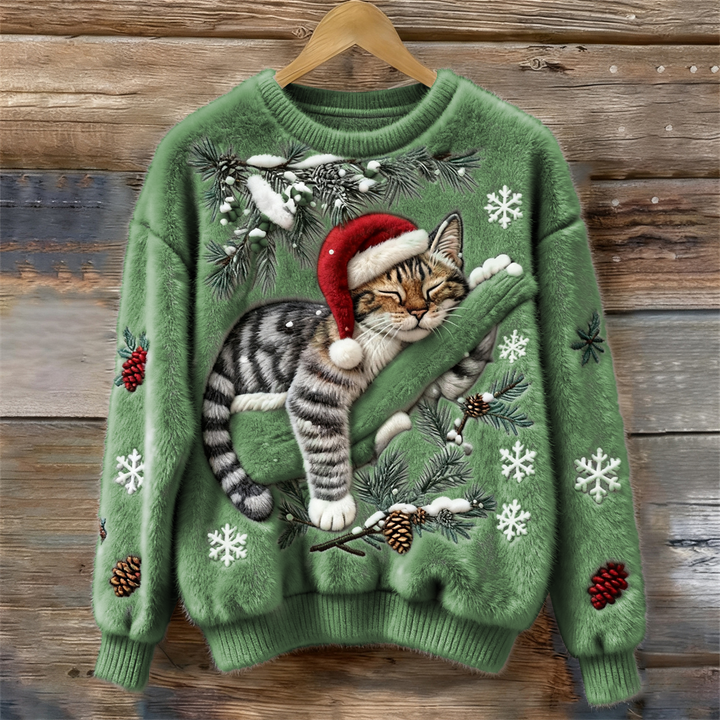 CozyCat Christmas Sweater