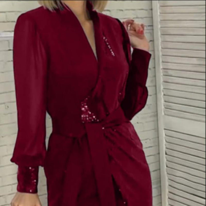 Serafina -Elegancka sukienka z rozcięciem